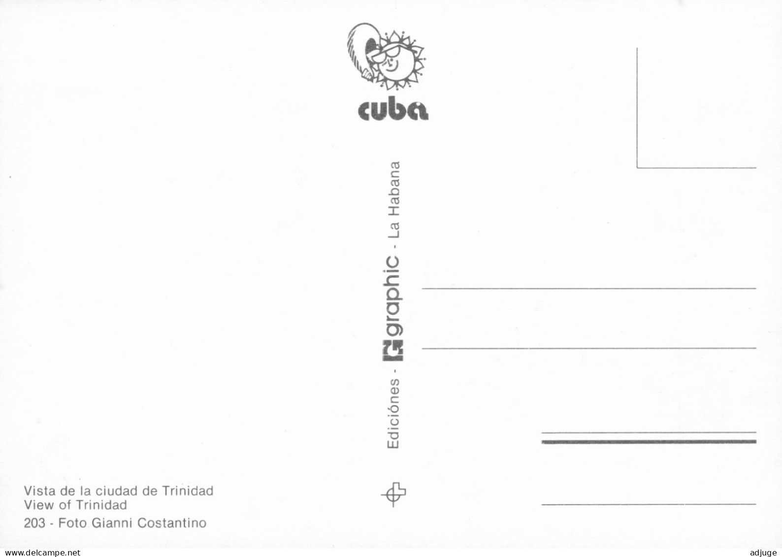 CPM- CUBA- Vista De La Ciudad De TRINIDAD  *TBE*  Cf. Scans * - Andere & Zonder Classificatie