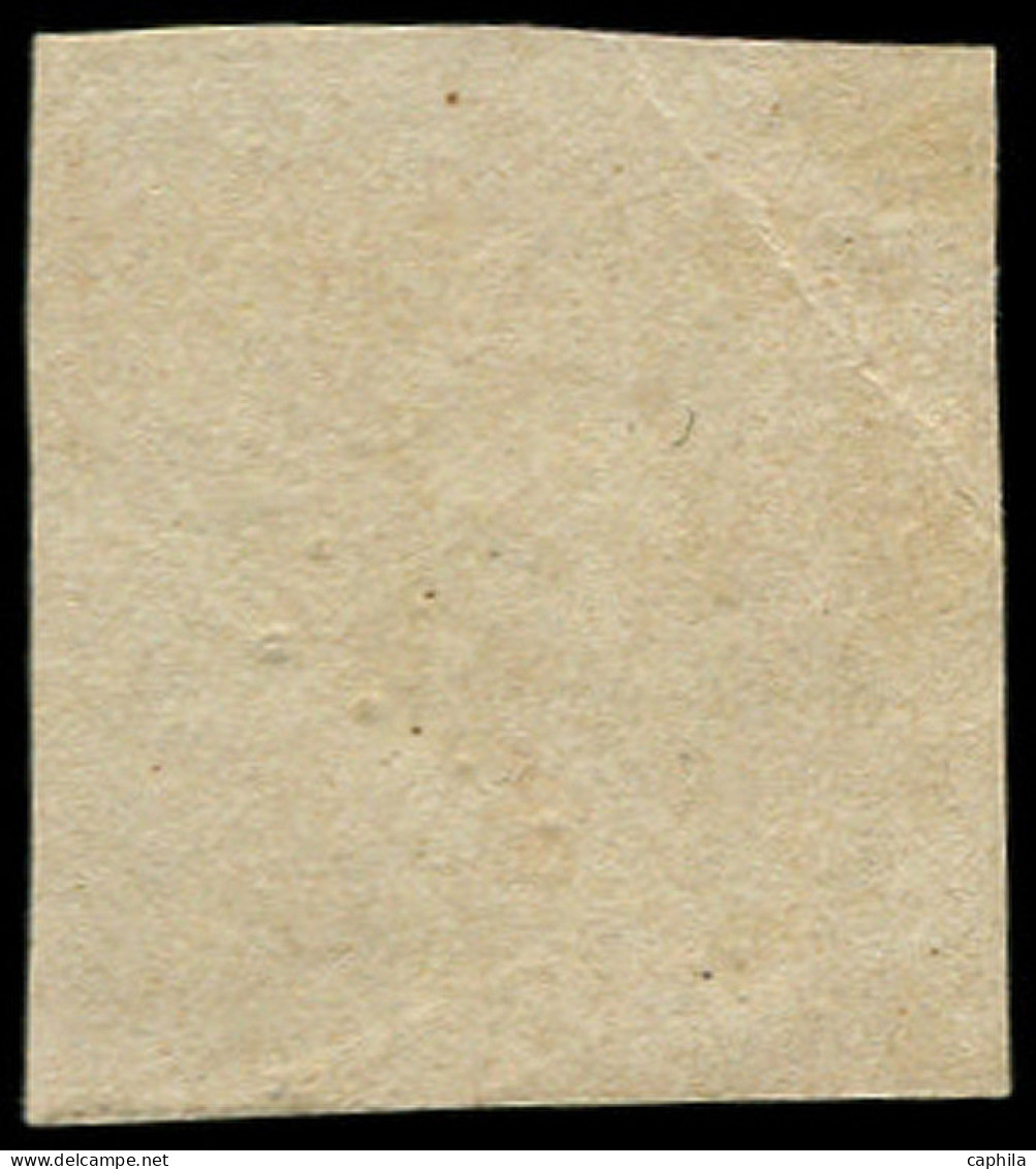 O FRANCE - Poste - 13A, étoile Rouge, Voisin à Gauche, Pli D'angle: 10c. Bistre - 1853-1860 Napoleon III