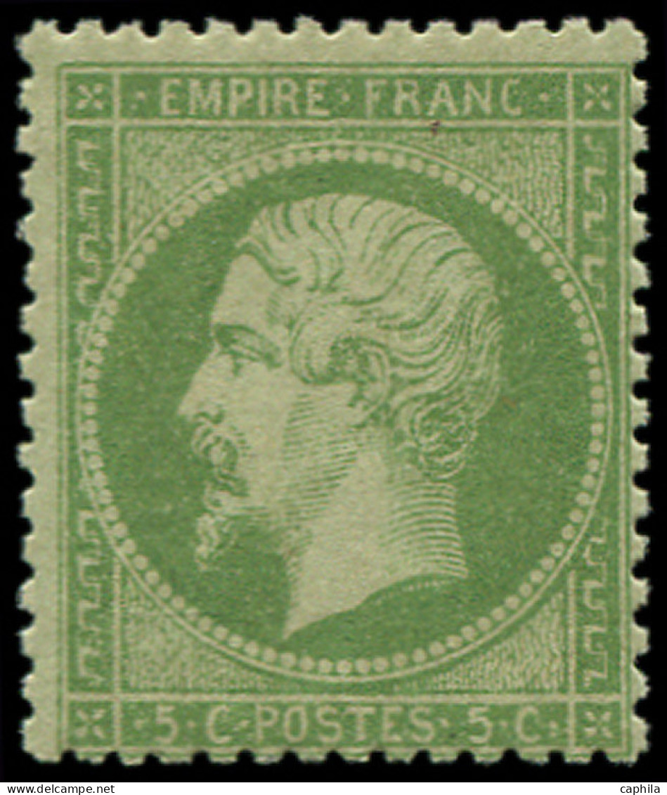 ** FRANCE - Poste - 20, Signé Scheller: 5c. Vert - 1862 Napoléon III