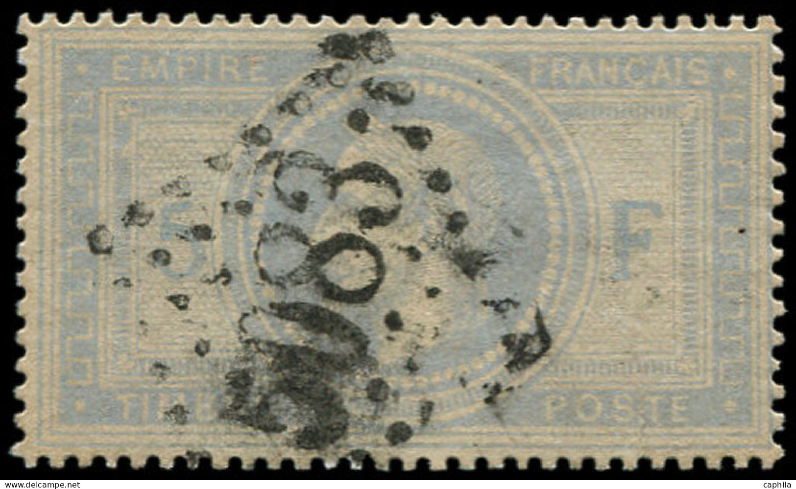 O FRANCE - Poste - 33, Gros Chiffres "5083" Constantinople: 5f. Violet-gris - 1863-1870 Napoleon III With Laurels