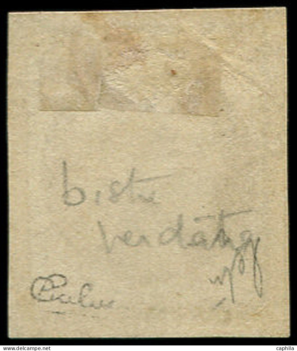 * FRANCE - Poste - 43Ab, Report 1, Signé Calves (pli D'angle): 10c. Bistre-verdâtre - 1870 Emission De Bordeaux