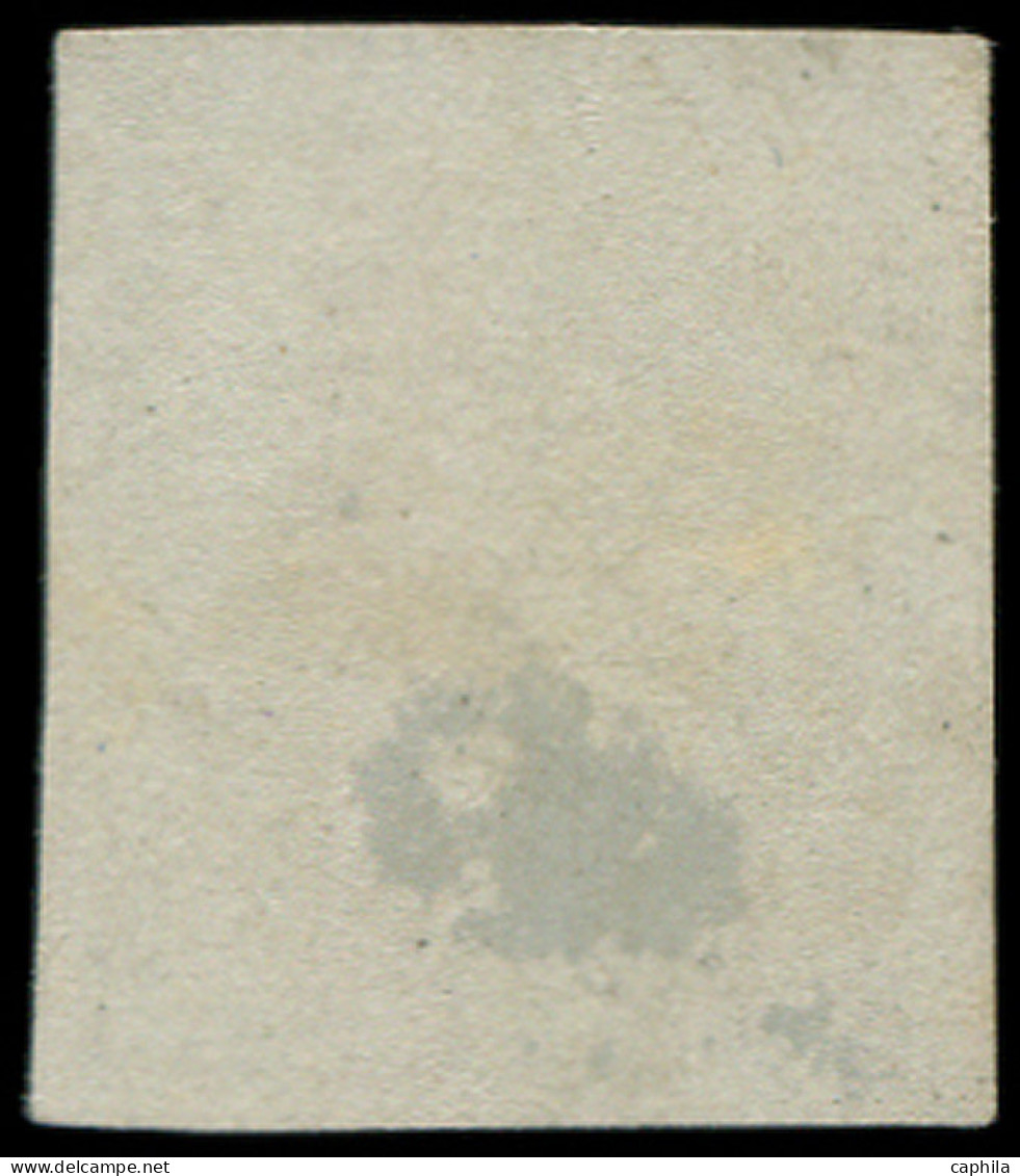 O FRANCE - Poste - 45Cb, Type II Report 3, Certificat Brun, Légère Trace De Pli Vertical: 20c. Outremer - 1870 Bordeaux Printing