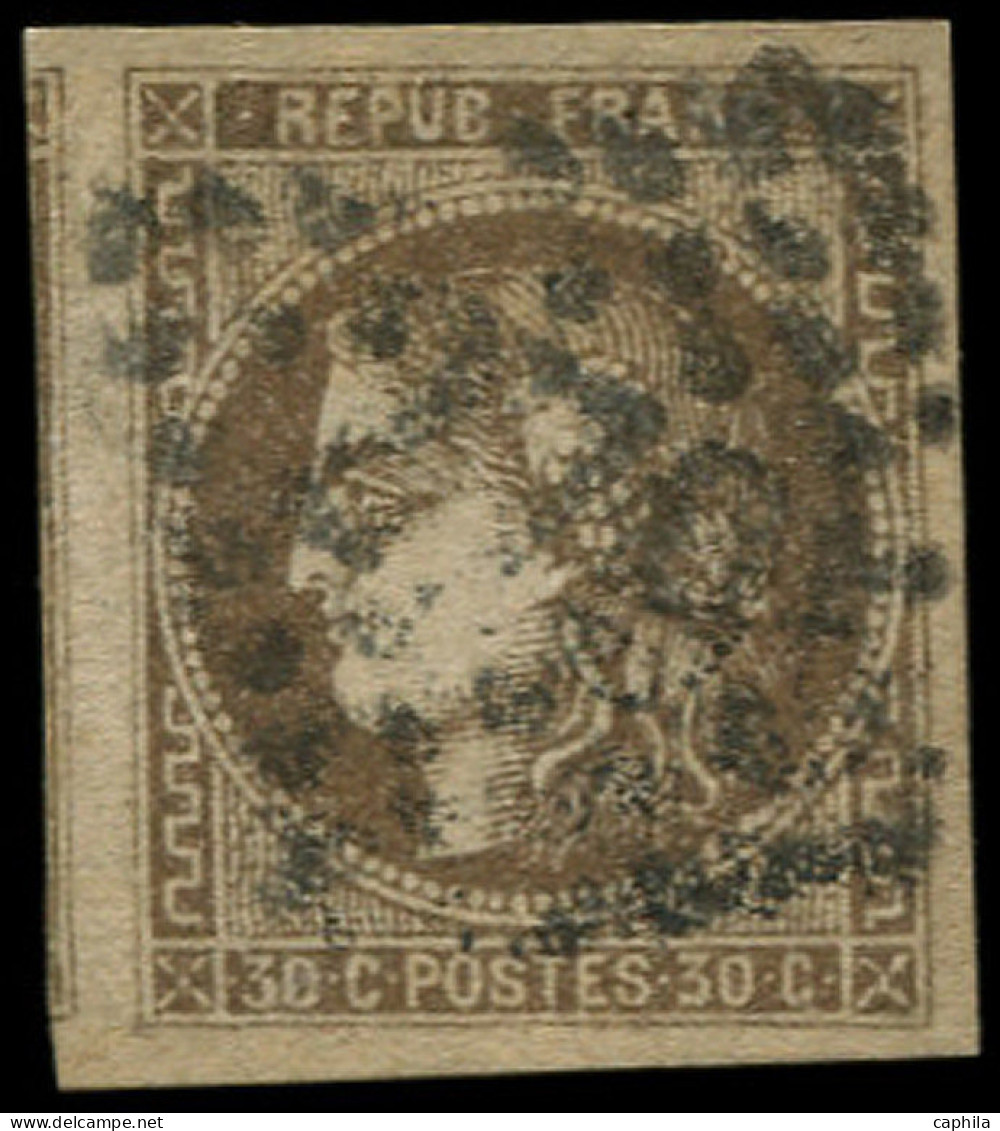 O FRANCE - Poste - 47, Voisin à Gauche: 30c. Brun - 1870 Emission De Bordeaux