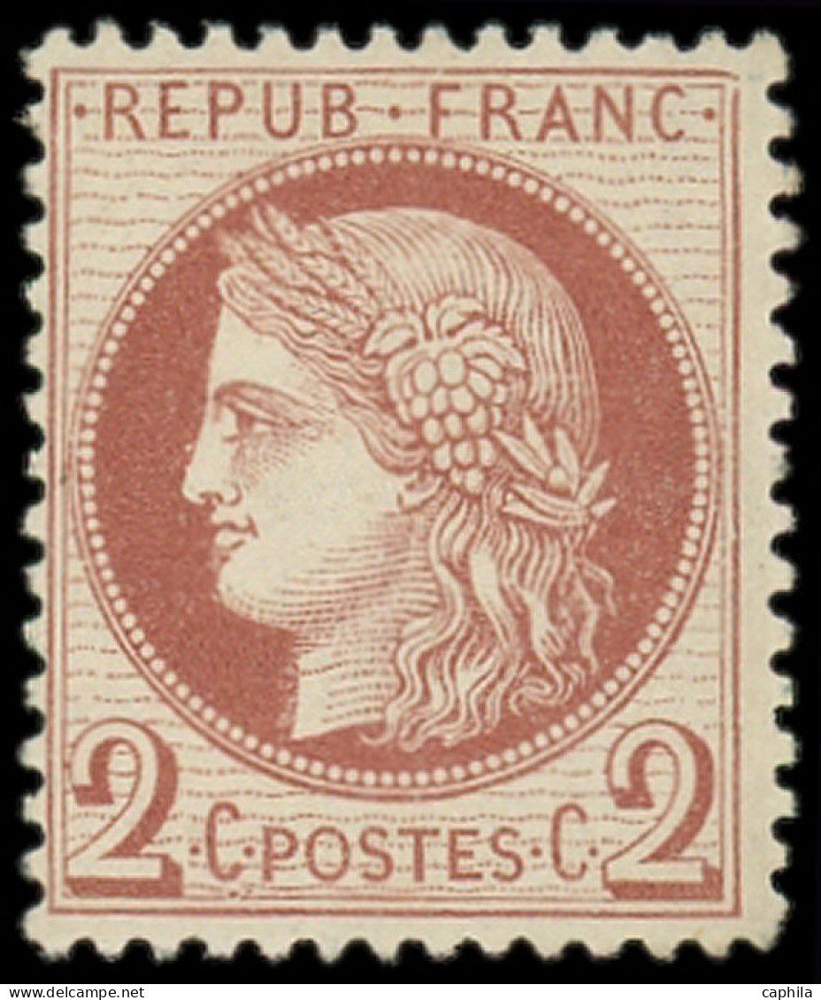 ** FRANCE - Poste - 51, Luxe: 2c. Rouge-brun - 1871-1875 Cérès