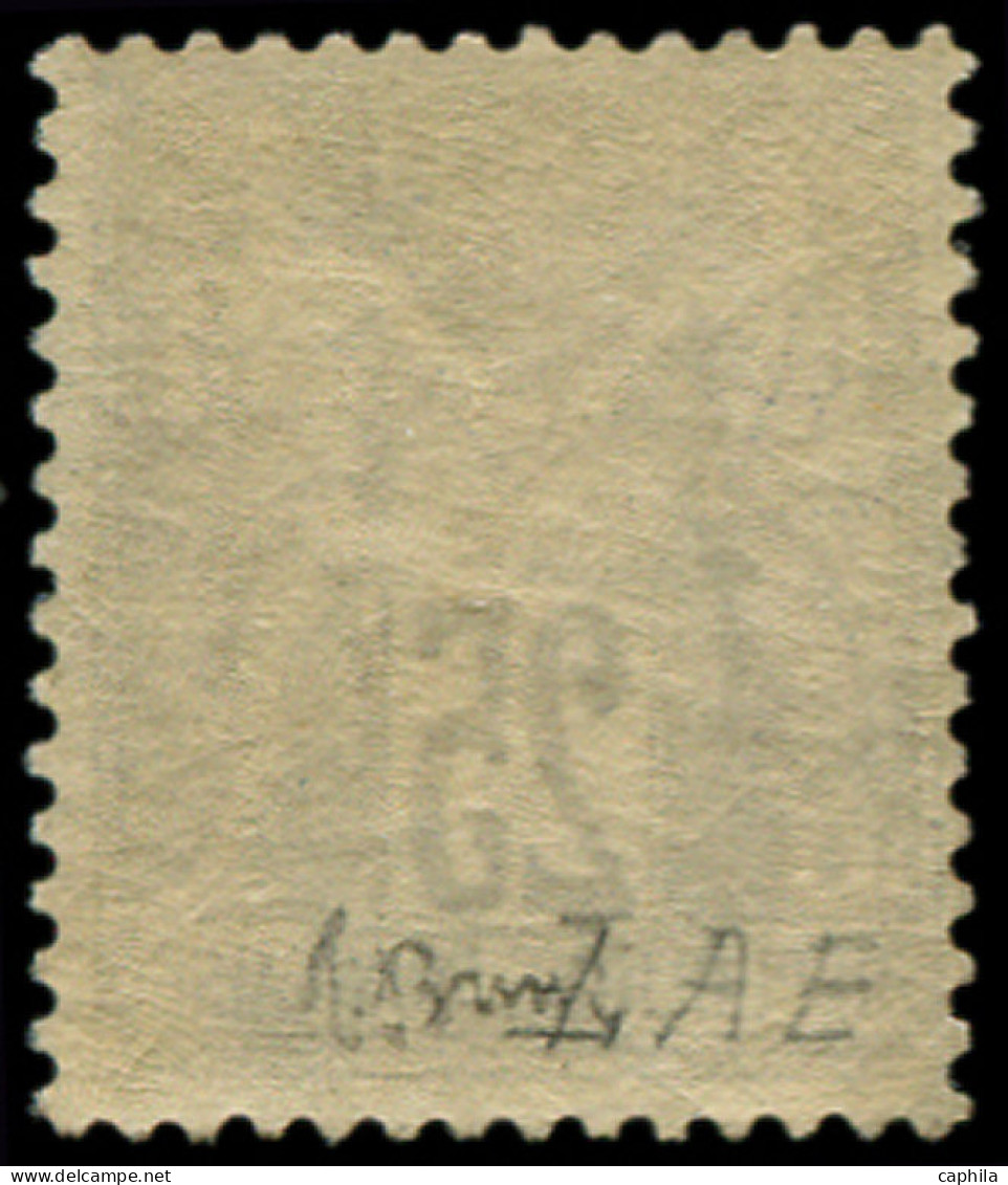 * FRANCE - Poste - 68, Type I, Signé + Certificat Brun: 25c. Outremer - 1876-1878 Sage (Type I)