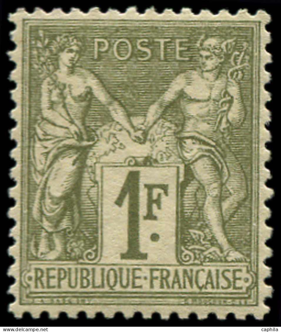 * FRANCE - Poste - 72, Signé Scheller, Très Bon Centrage: 1f. Bronze - 1876-1878 Sage (Type I)