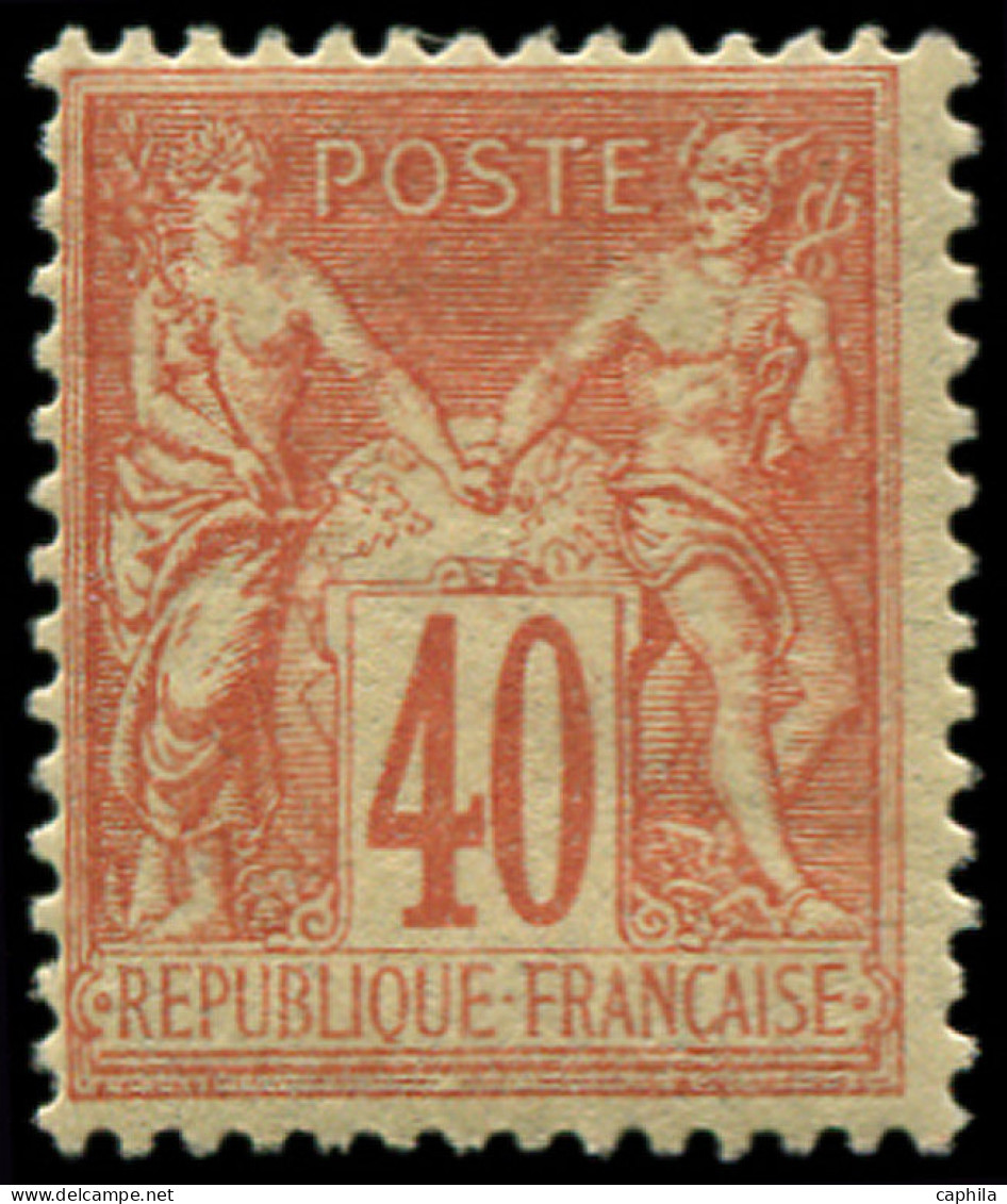 * FRANCE - Poste - 94, Type II, Signé Scheller: 40c. Orange - 1876-1898 Sage (Type II)