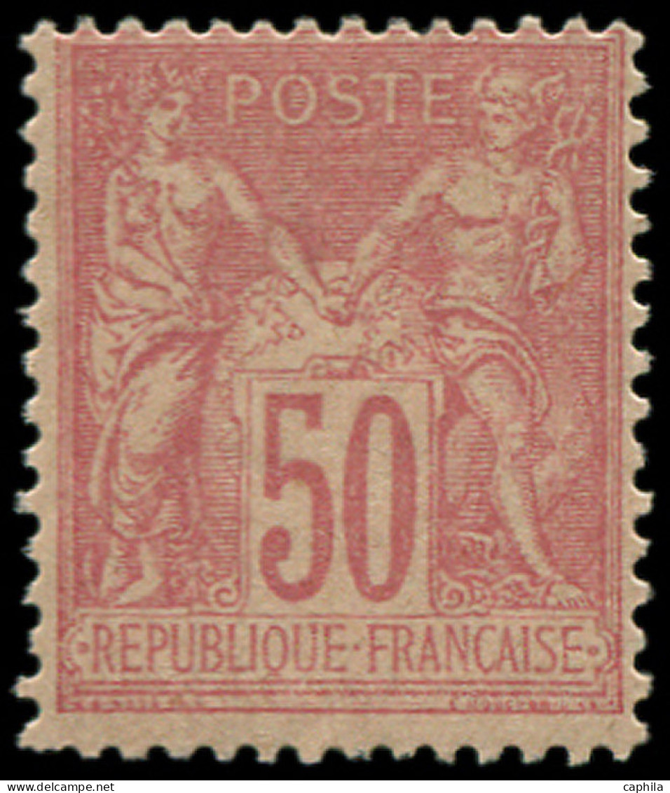 * FRANCE - Poste - 98, Charnière Infime: 50c. Rose - 1876-1898 Sage (Tipo II)