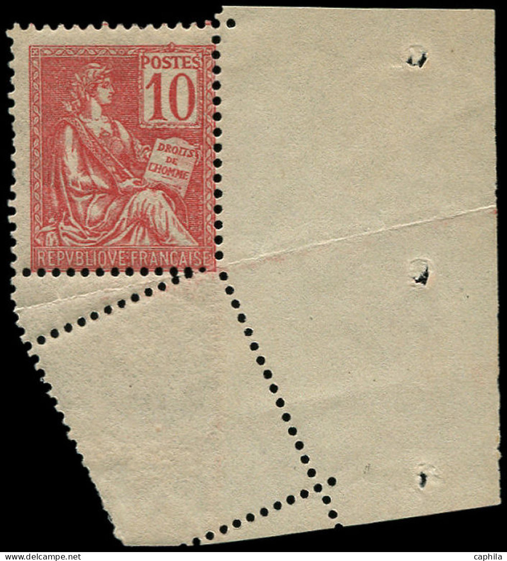 ** FRANCE - Poste - 116, Piquage Oblique Par Pliage: 10c. Mouchon Rouge (Spink) - Neufs