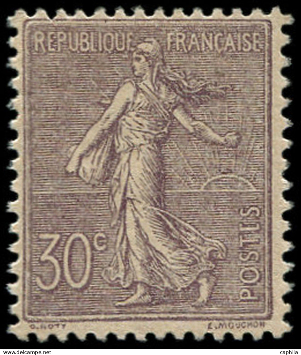 ** FRANCE - Poste - 133, Très Bon Centrage, Signé Calves: 30c. Semeuse Lilas - Unused Stamps