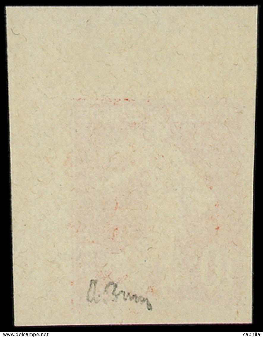 * FRANCE - Poste - 134b, Non Dentelé, Signé Brun, Cdf: 10c. Rouge - Unused Stamps