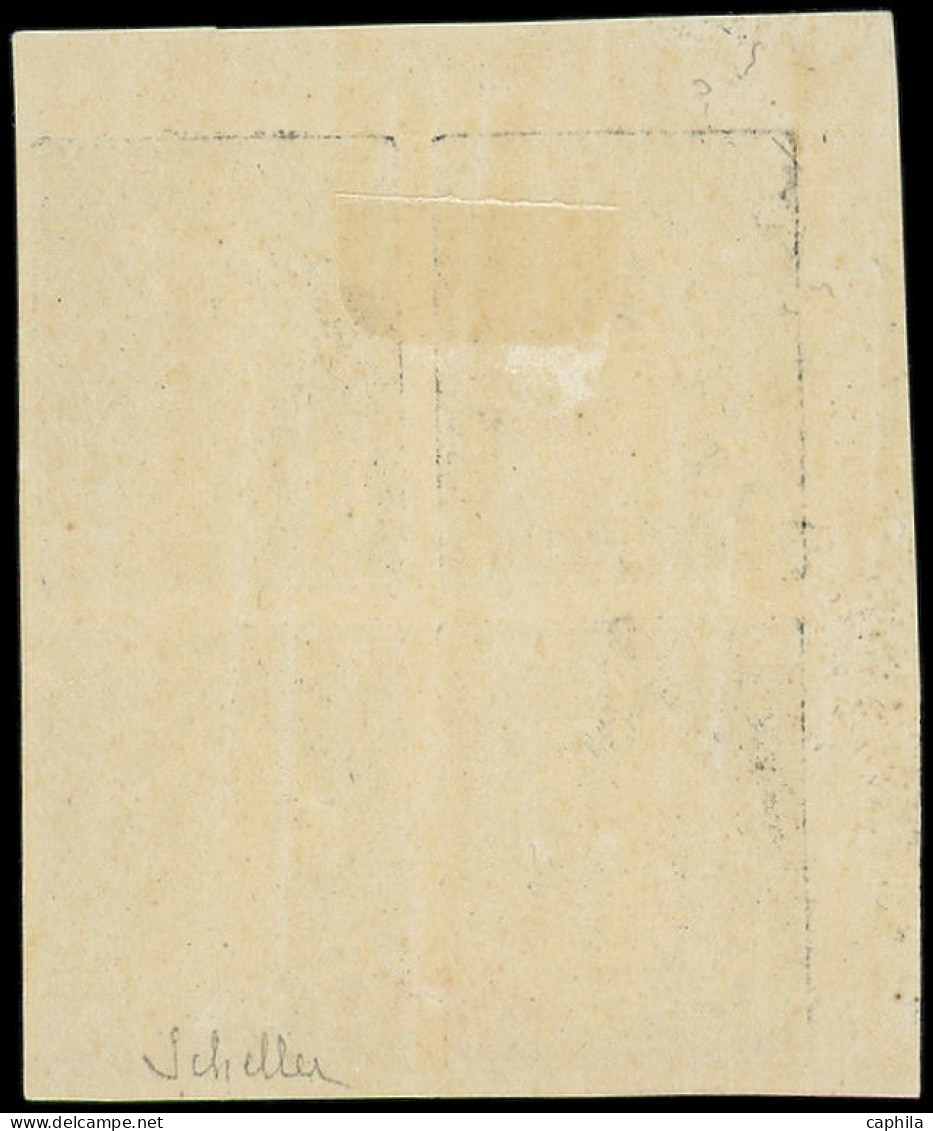 ESS FRANCE - Poste - 137, Bloc De 4, Essais Non Dentelés En Noir, Signé Scheller (amorce Mill. 4), 2 Ex **: 5c. Semeuse - Unused Stamps