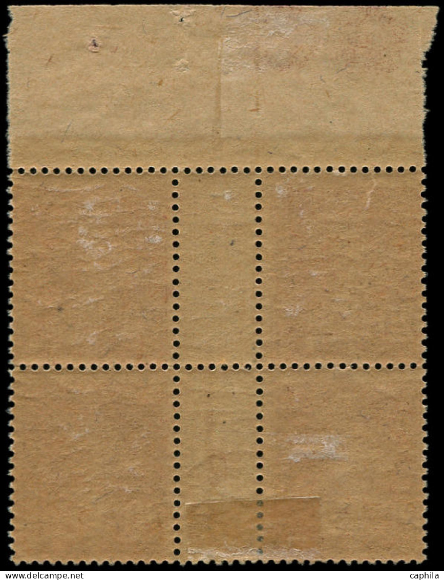 * FRANCE - Poste - 139, Bloc De 4 GC Millésime "7": 20c. Semeuse Brun - Unused Stamps
