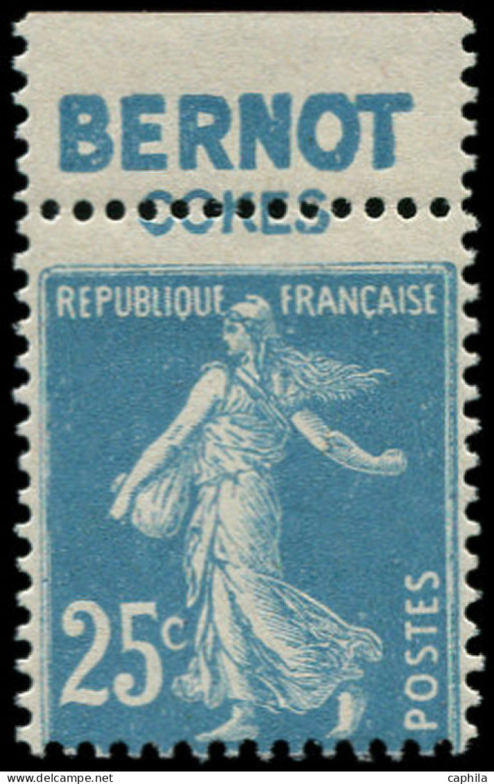 ** FRANCE - Poste - 140g, Avec Pub "Bernot": 25c. Semeuse Bleu - Unused Stamps