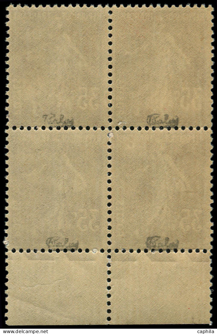 ** FRANCE - Poste - 142b, Type II, Bloc De 4, Signé Calves, Bdf: 35c. Semeuse Violet - Unused Stamps