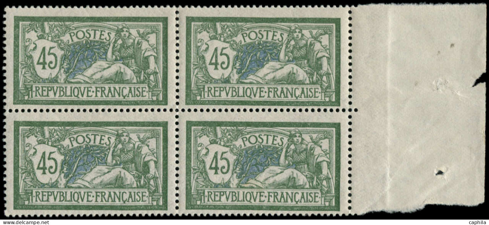 ** FRANCE - Poste - 143, Bloc De 4 Bdf, 1 Exemplaire Point De Rouille: 45c. Merson - Unused Stamps