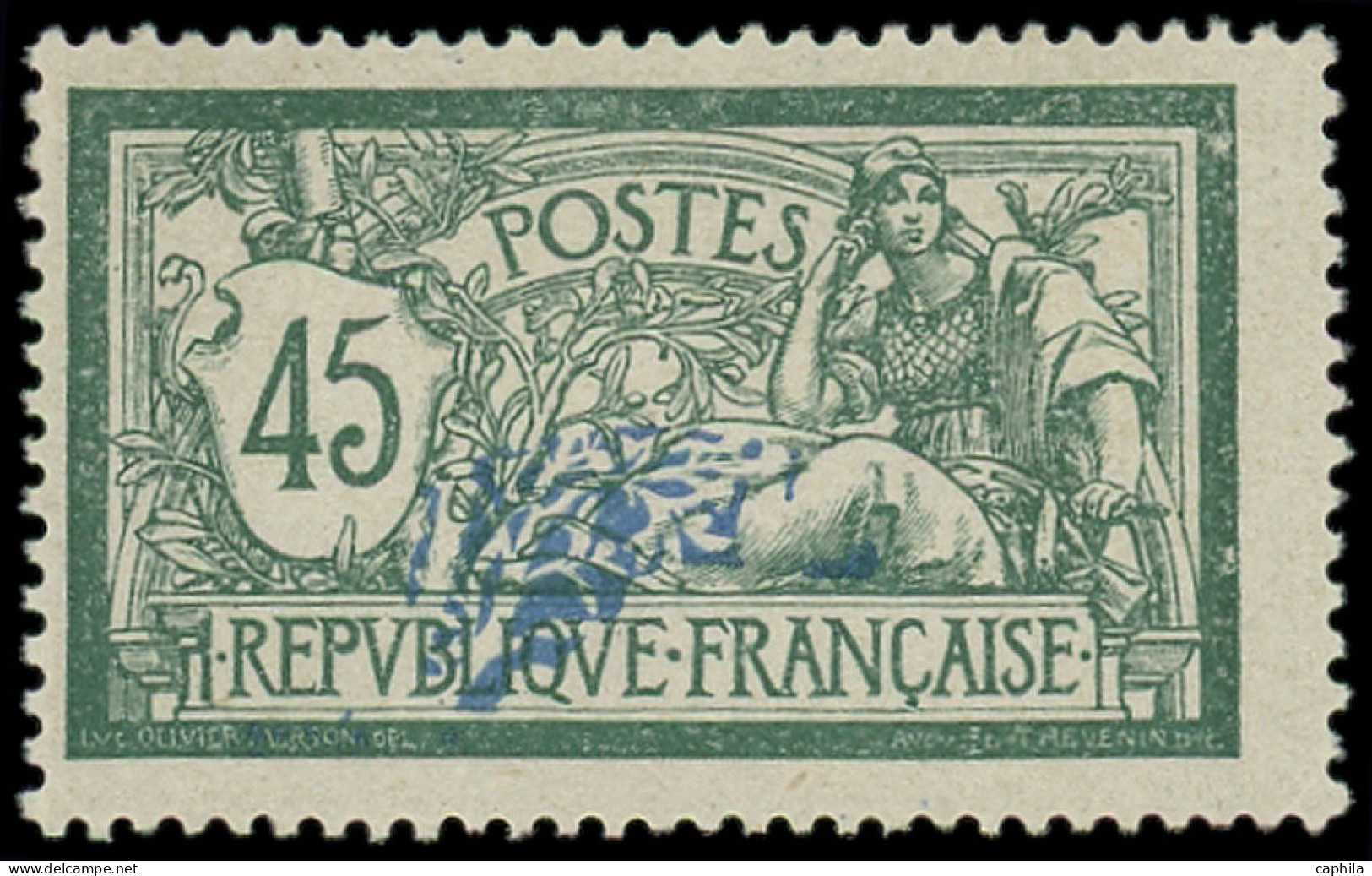 * FRANCE - Poste - 143c, Centre Très Déplacé En Bas, Signé Brun: 45c. Merson - Unused Stamps