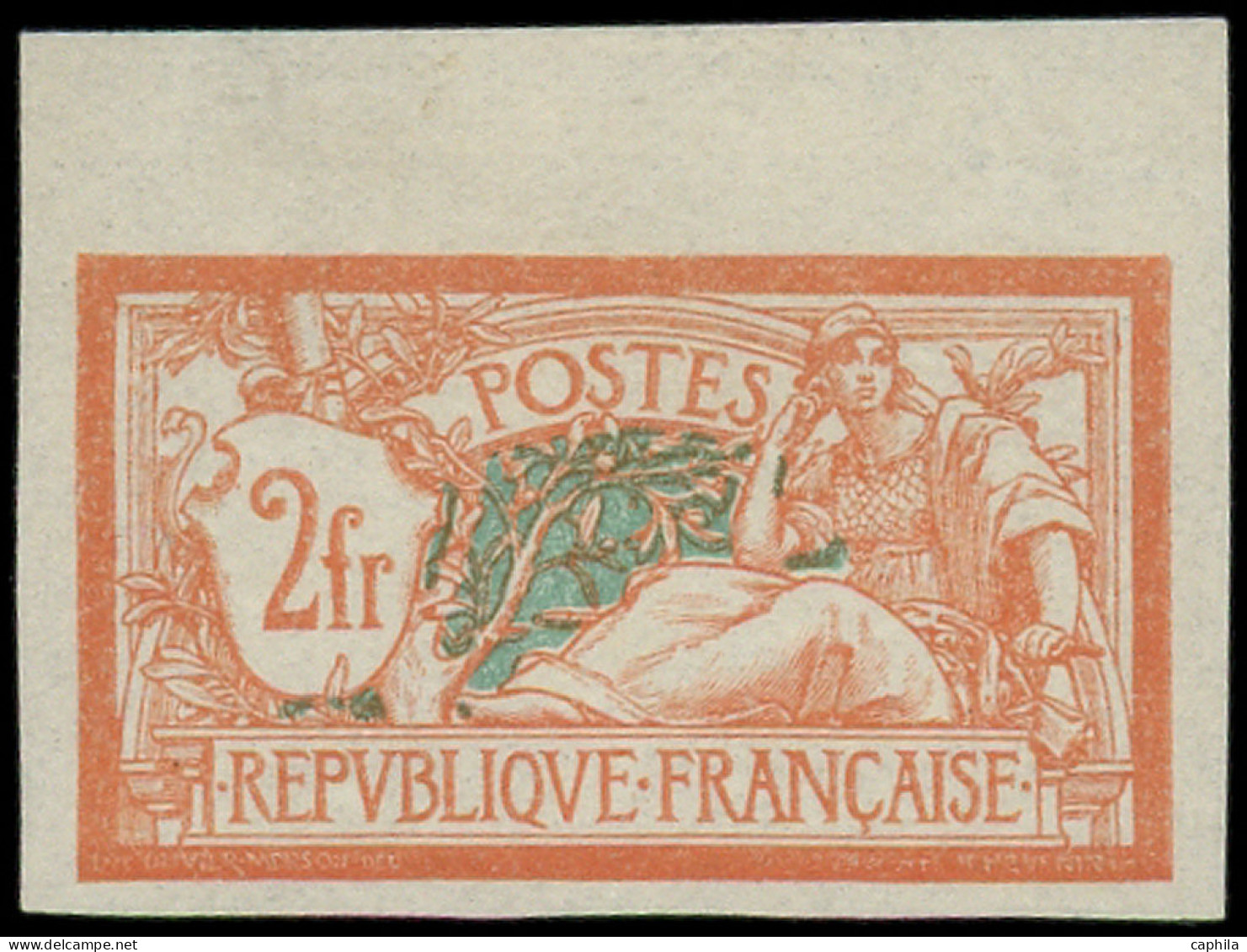 * FRANCE - Poste - 145e, Non Dentelé, Bdf (adhérences Au Dos): 2f. Merson - Unused Stamps