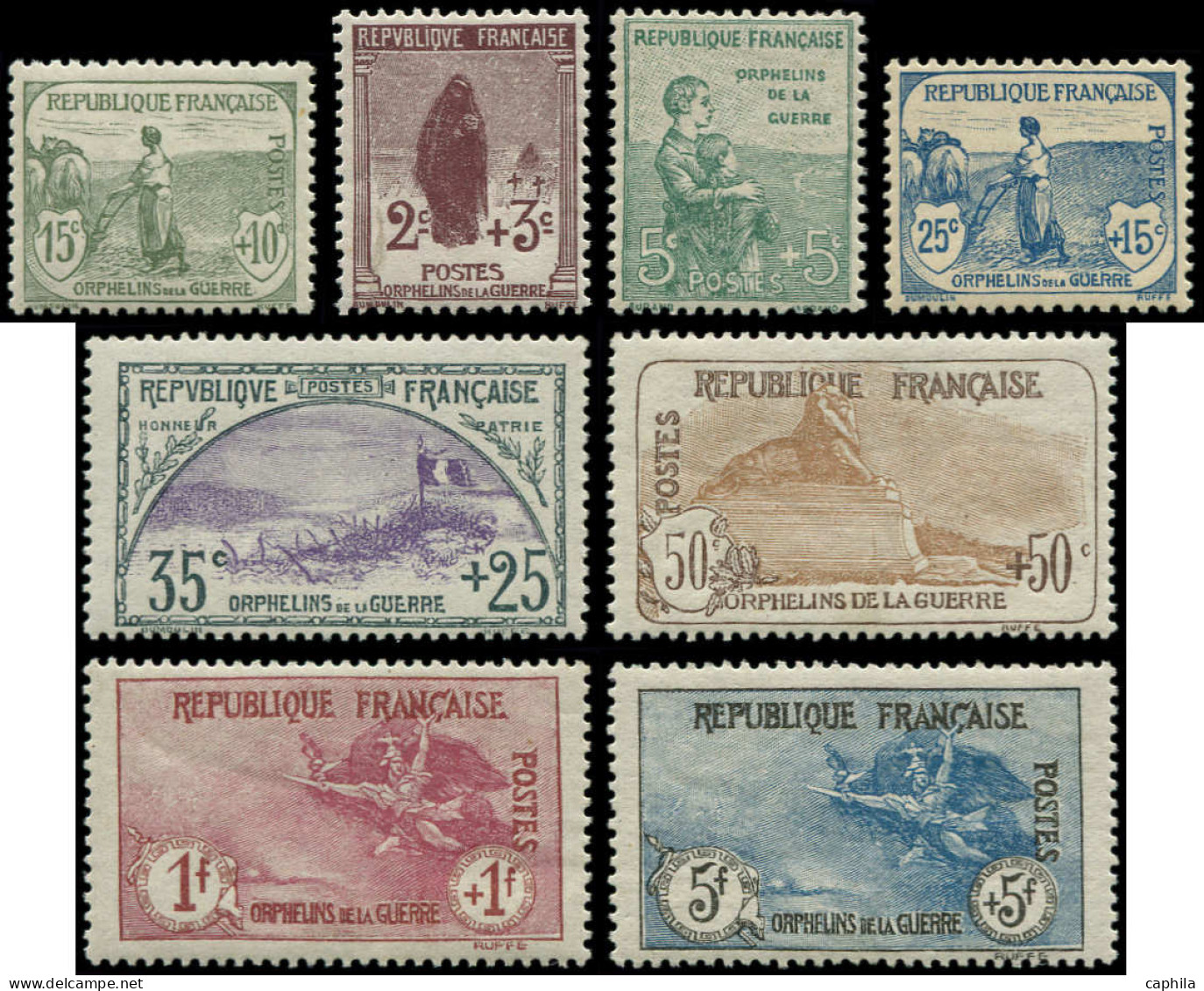 ** FRANCE - Poste - 148/55, Complet Dont 152/55 Signés Calves: 1ère Orphelins - Unused Stamps