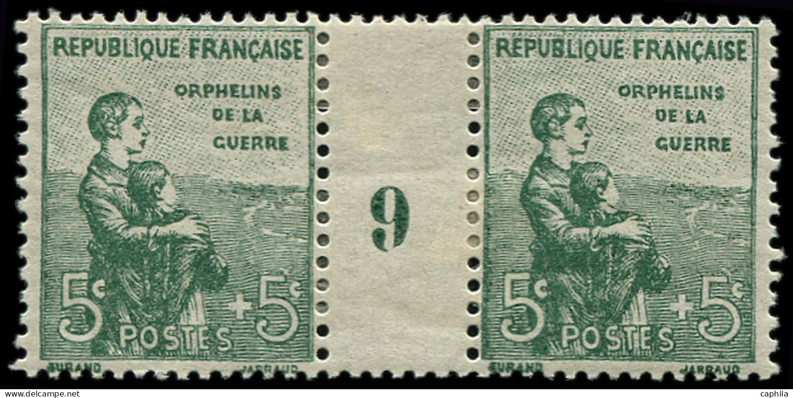 * FRANCE - Poste - 149, Paire Millésime "9": 5 + 5c. Orphelins - Unused Stamps