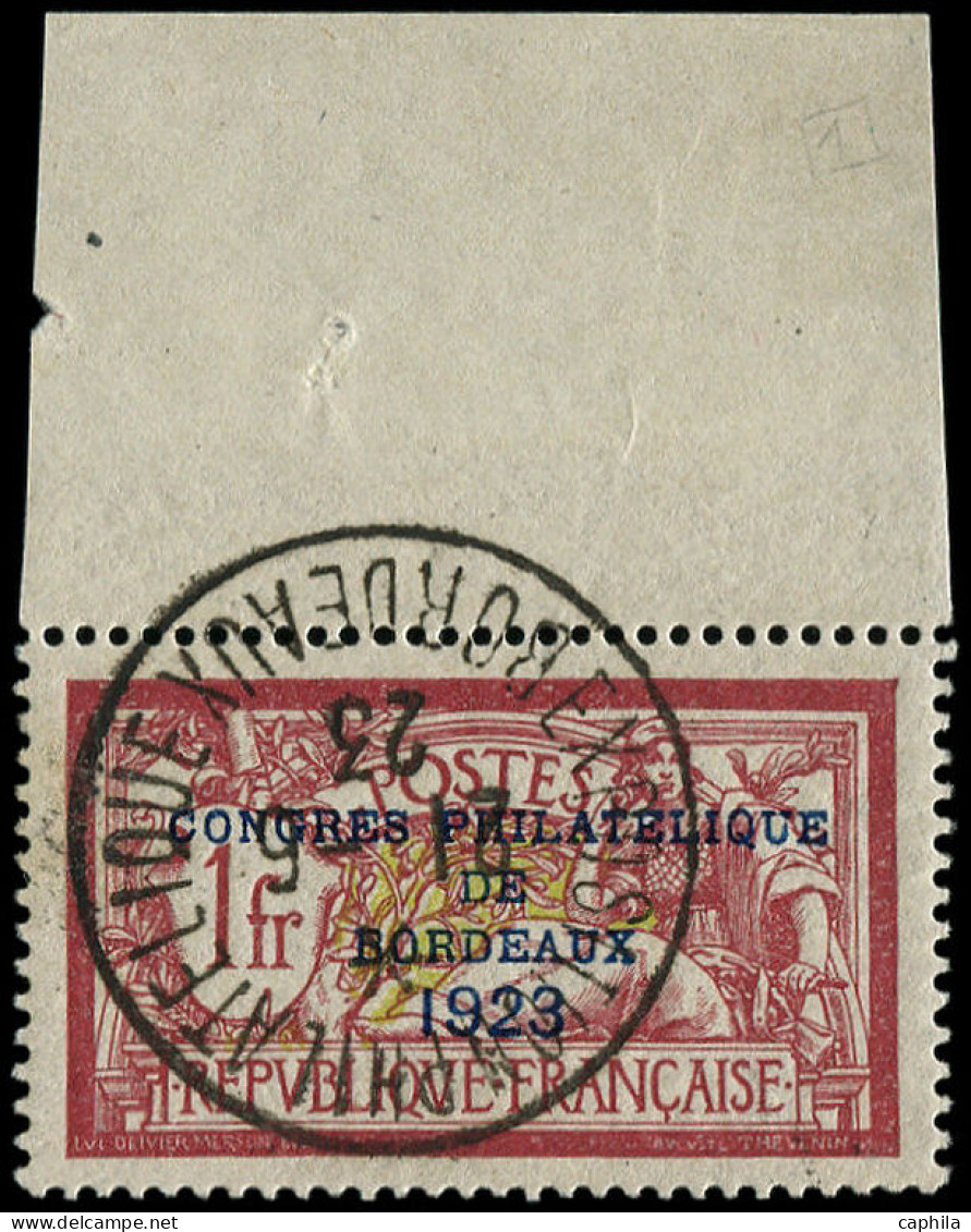 O FRANCE - Poste - 182, TB Centrage, Signé Bdf (** Au Dos): Congrès De Bordeaux - Used Stamps
