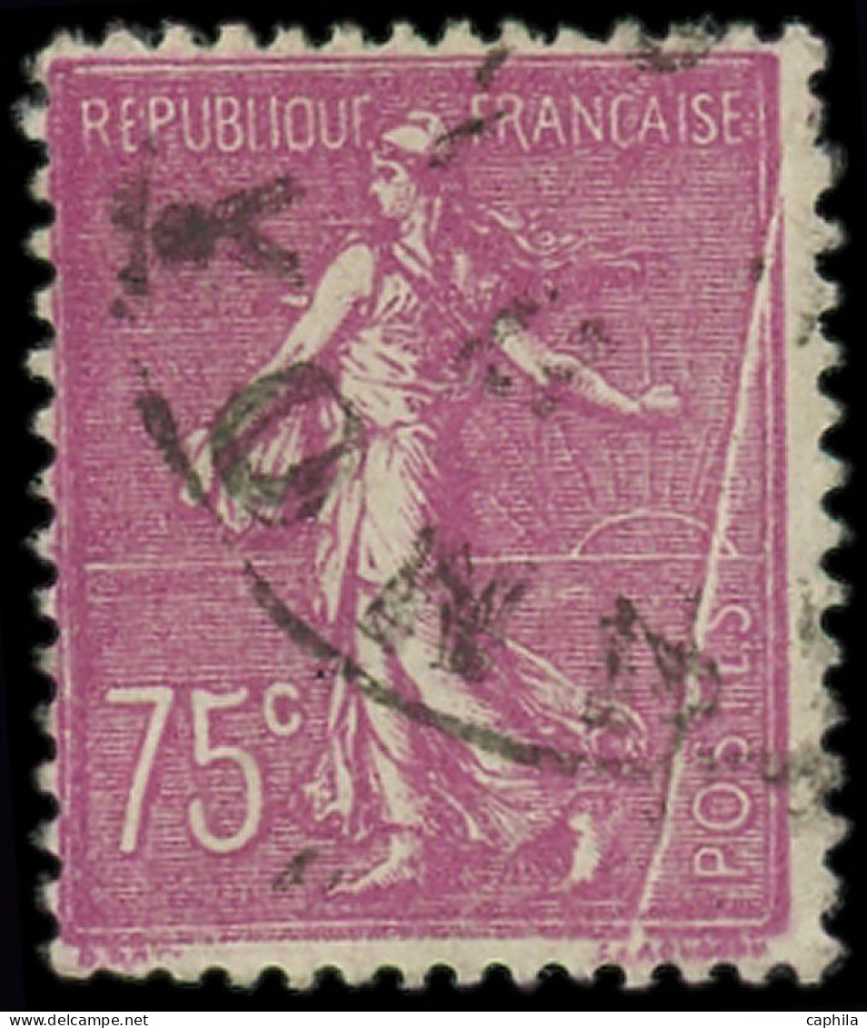 O FRANCE - Poste - 202, Pli Accordéon: 75c. Semeuse Lilas-rose - Used Stamps