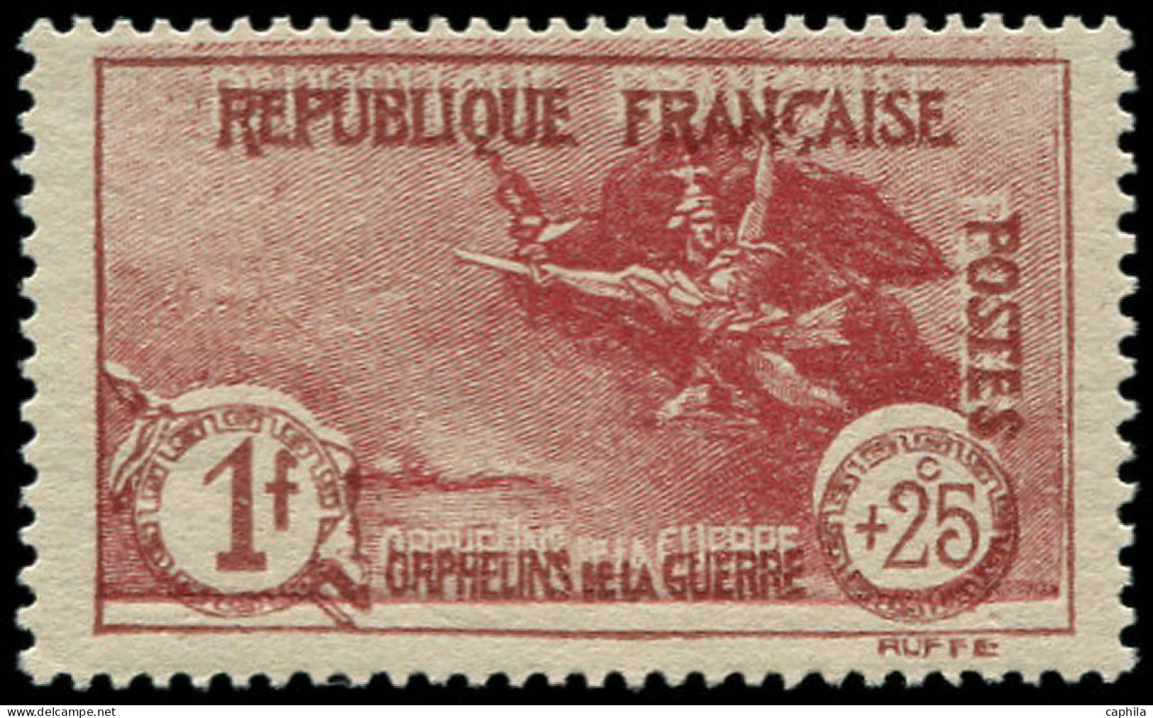 ** FRANCE - Poste - 231, Centre Très Déplacé, Signé Calves: 1f. + 25c. Orphelins (Spink) - Unused Stamps