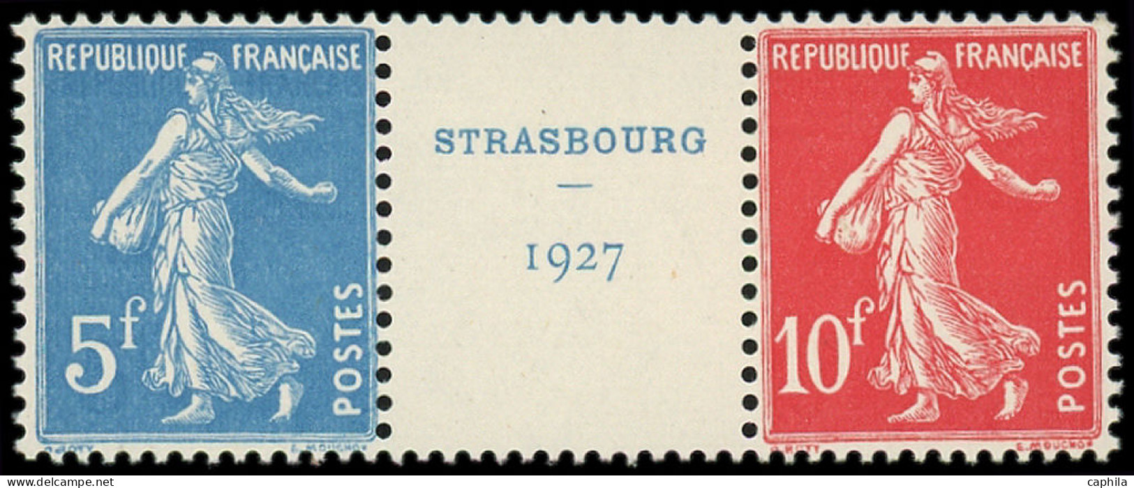 ** FRANCE - Poste - 242A, Paire Avec Intervalle: Expo Strasbourg 1927 - Unused Stamps