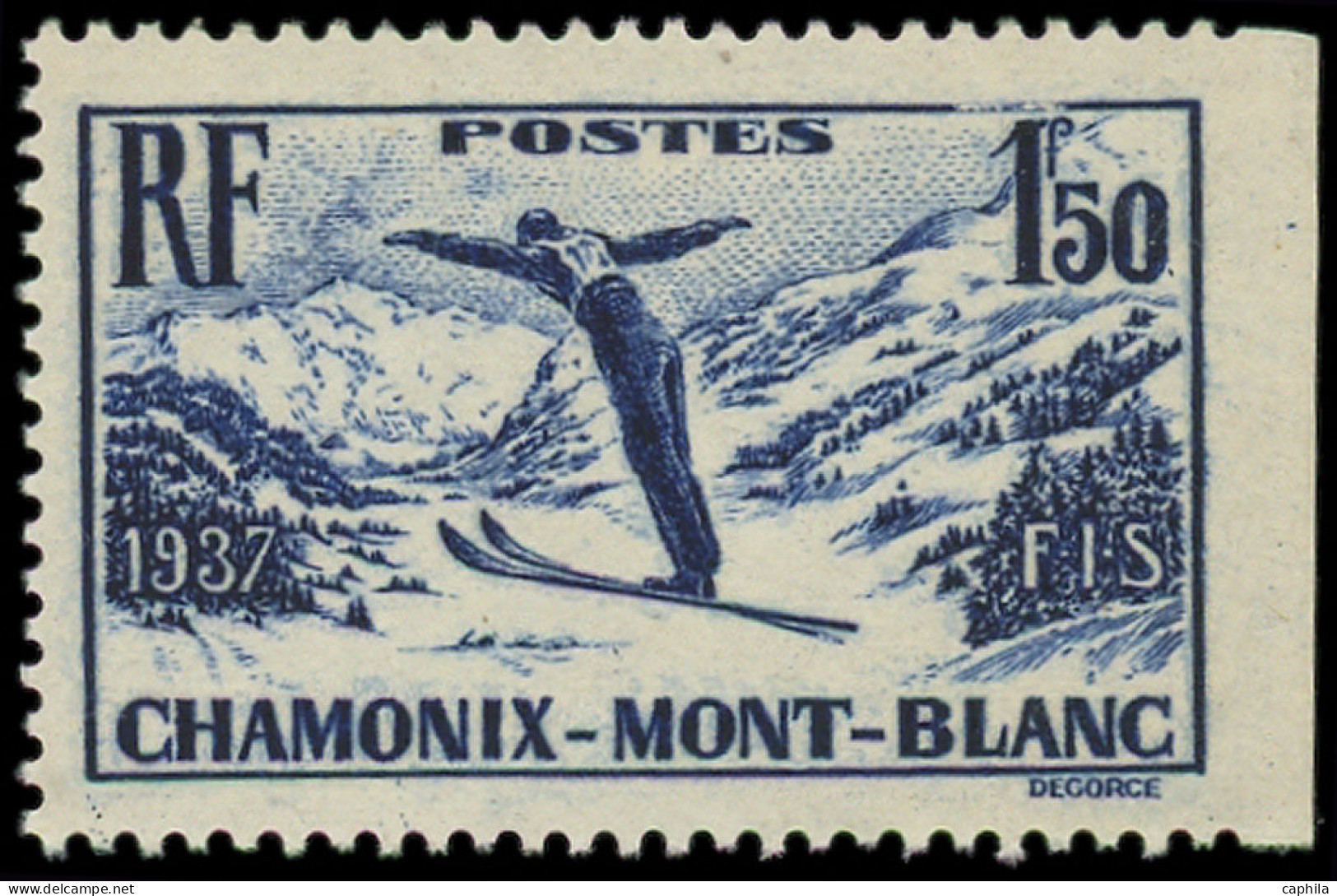 ** FRANCE - Poste - 334, Non Dentelé à Droite: Chamonix (Spink) - Unused Stamps