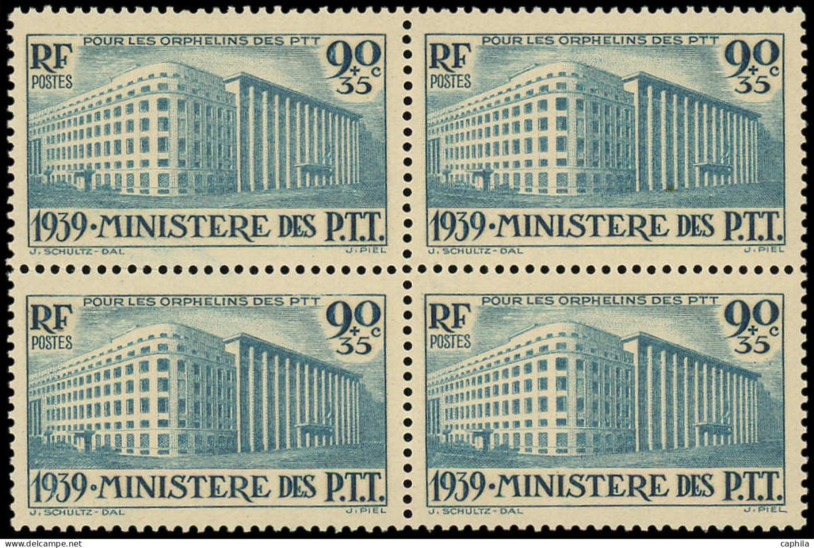 ** FRANCE - Poste - 424, Bloc De 4: Orphelins Des PTT - Unused Stamps