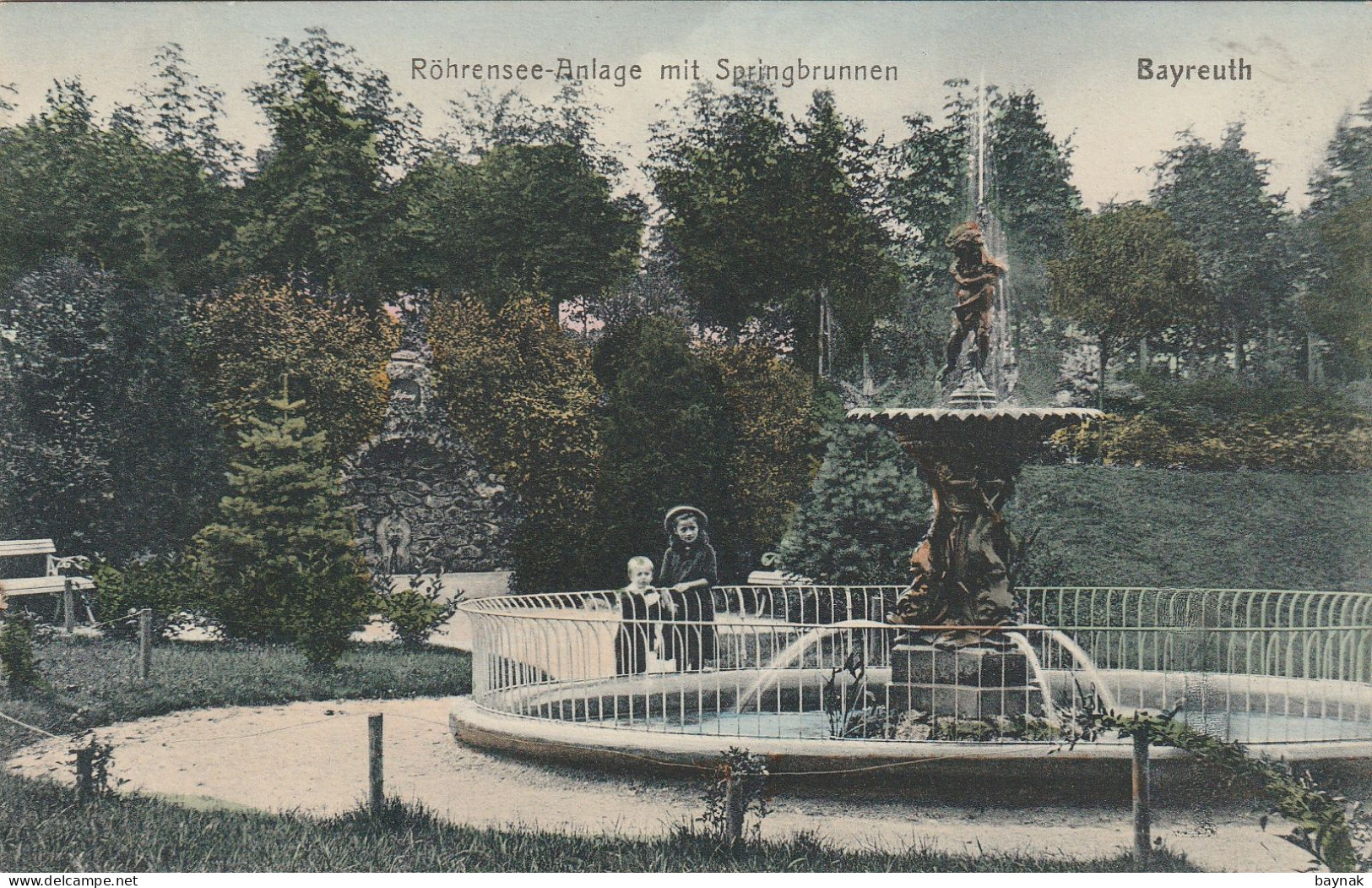 DE465   --   BAYREUTH   --   ROHRENSEE - ANLAGE MIT SPRINGBRUNNEN   --  1915 - Bayreuth