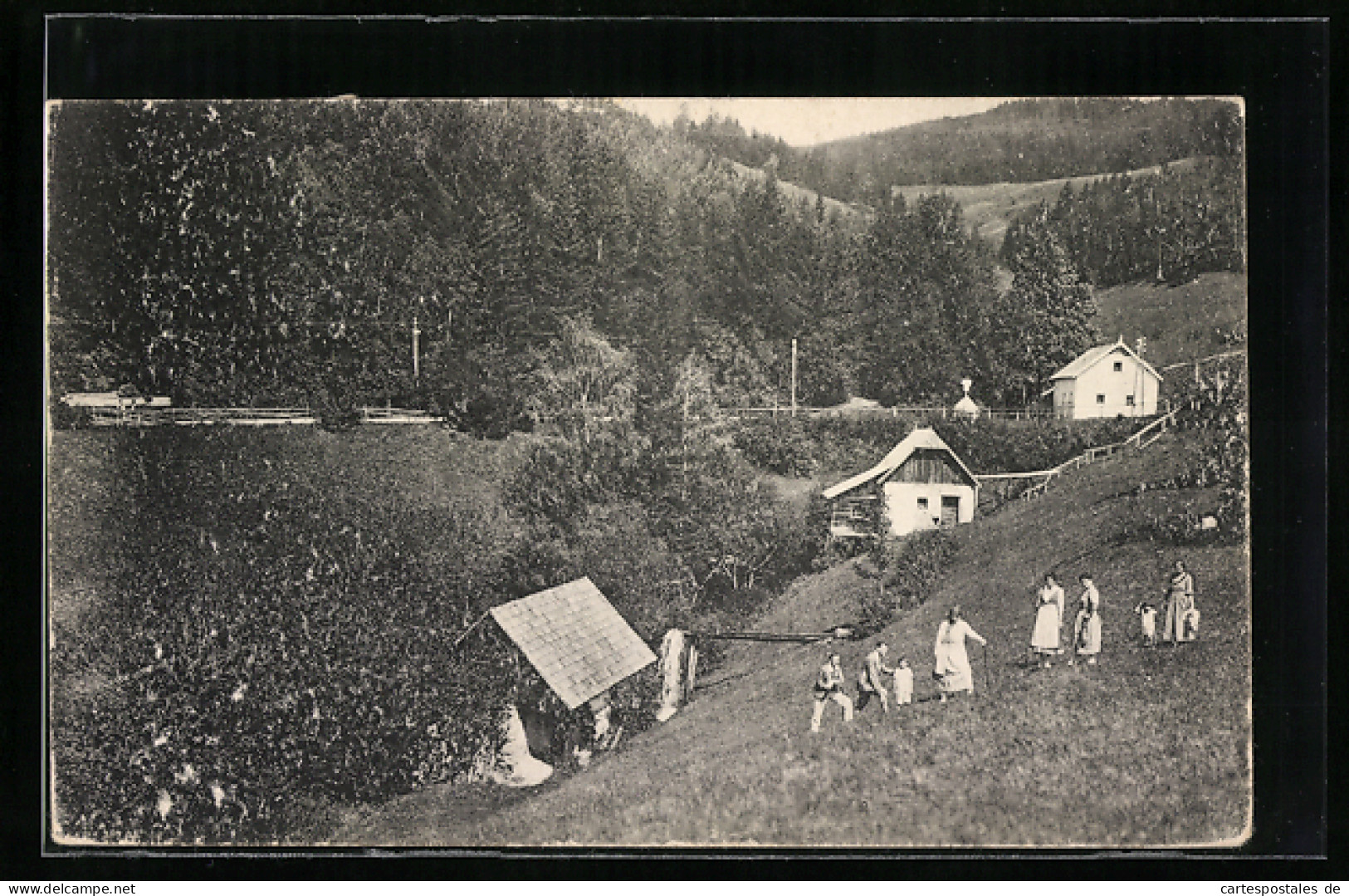 AK Mönichkirchen, Familienspaziergang An Der Steirisch-niederösterr. Grenze  - Autres & Non Classés