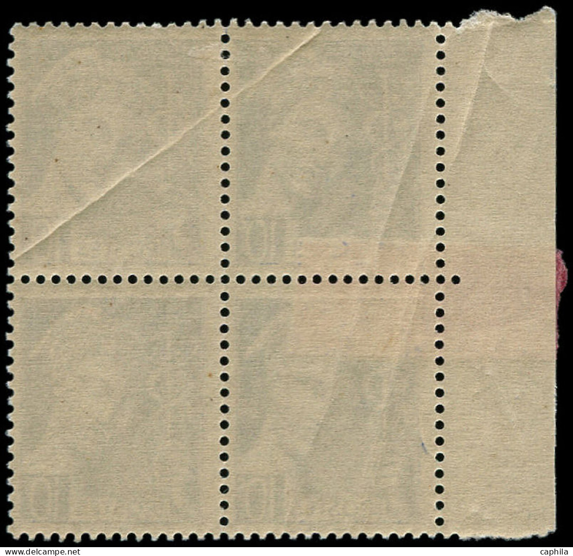 ** FRANCE - Poste - 546, Bloc De 4 Dont 2 Exemplaires Raccord Avec Sonnette (paire Supérieure *): 10c. Mercure - Unused Stamps