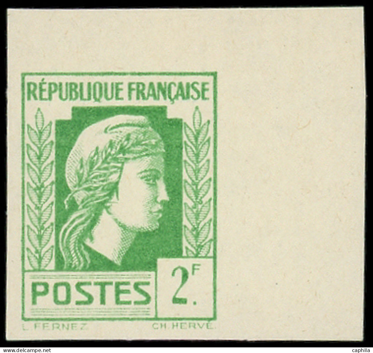 ** FRANCE - Poste - 640, Non émis, Non Dentelé, Cdf: 2f. Marianne D'Alger (Spink 648B) - Ungebraucht