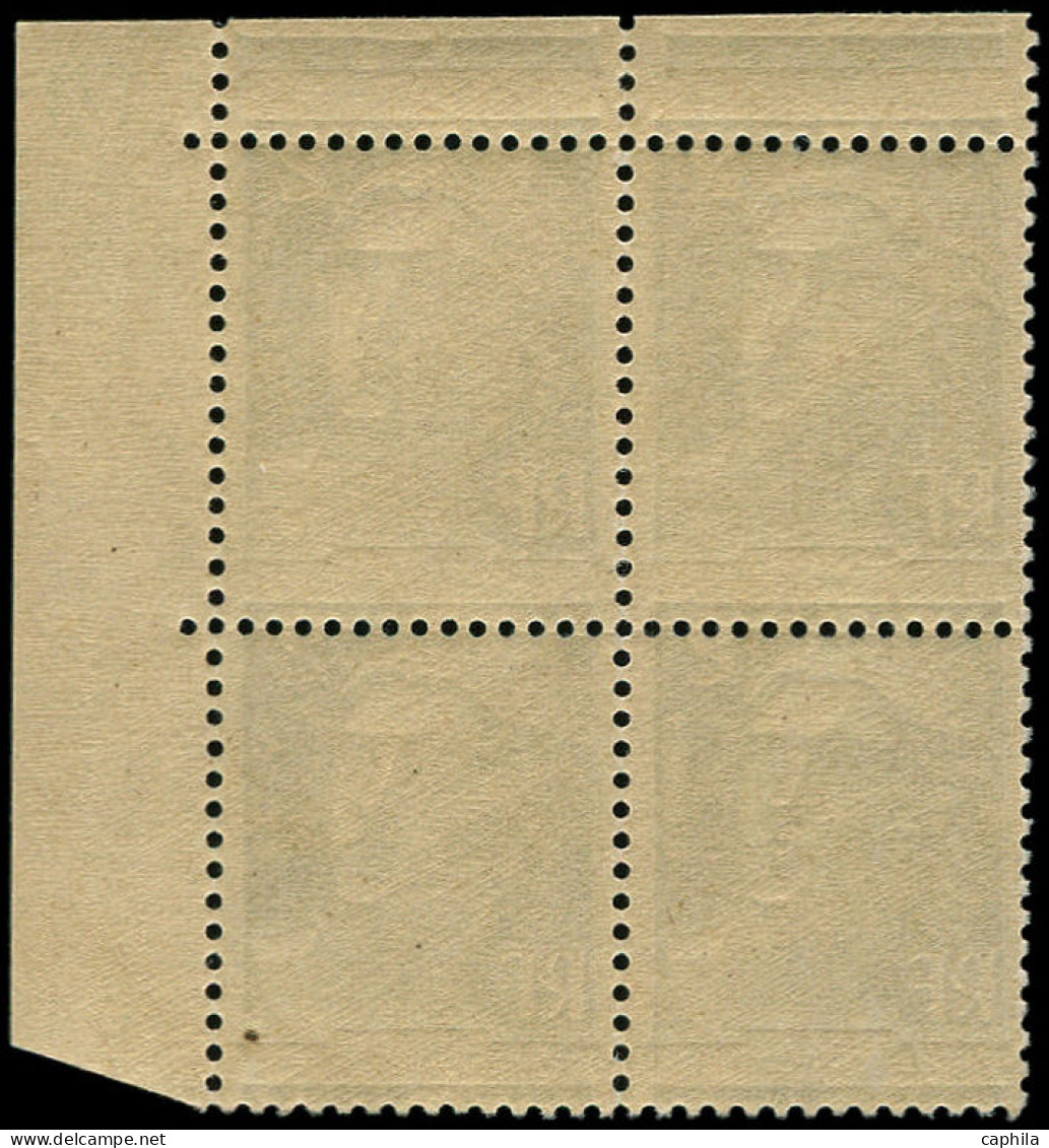 ** FRANCE - Poste - 713i, Bloc De 4 Piquage à Cheval: 2f. Gandon (Spink) - Unused Stamps