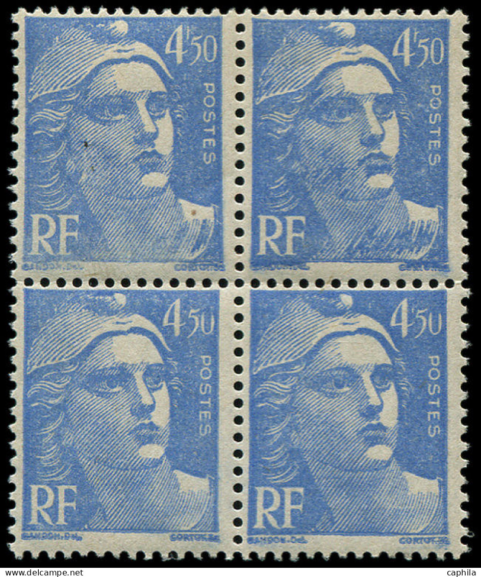 ** FRANCE - Poste - 718Ad, Bloc De 4, Dont 2 Exemplaires Sans "f" - Unused Stamps