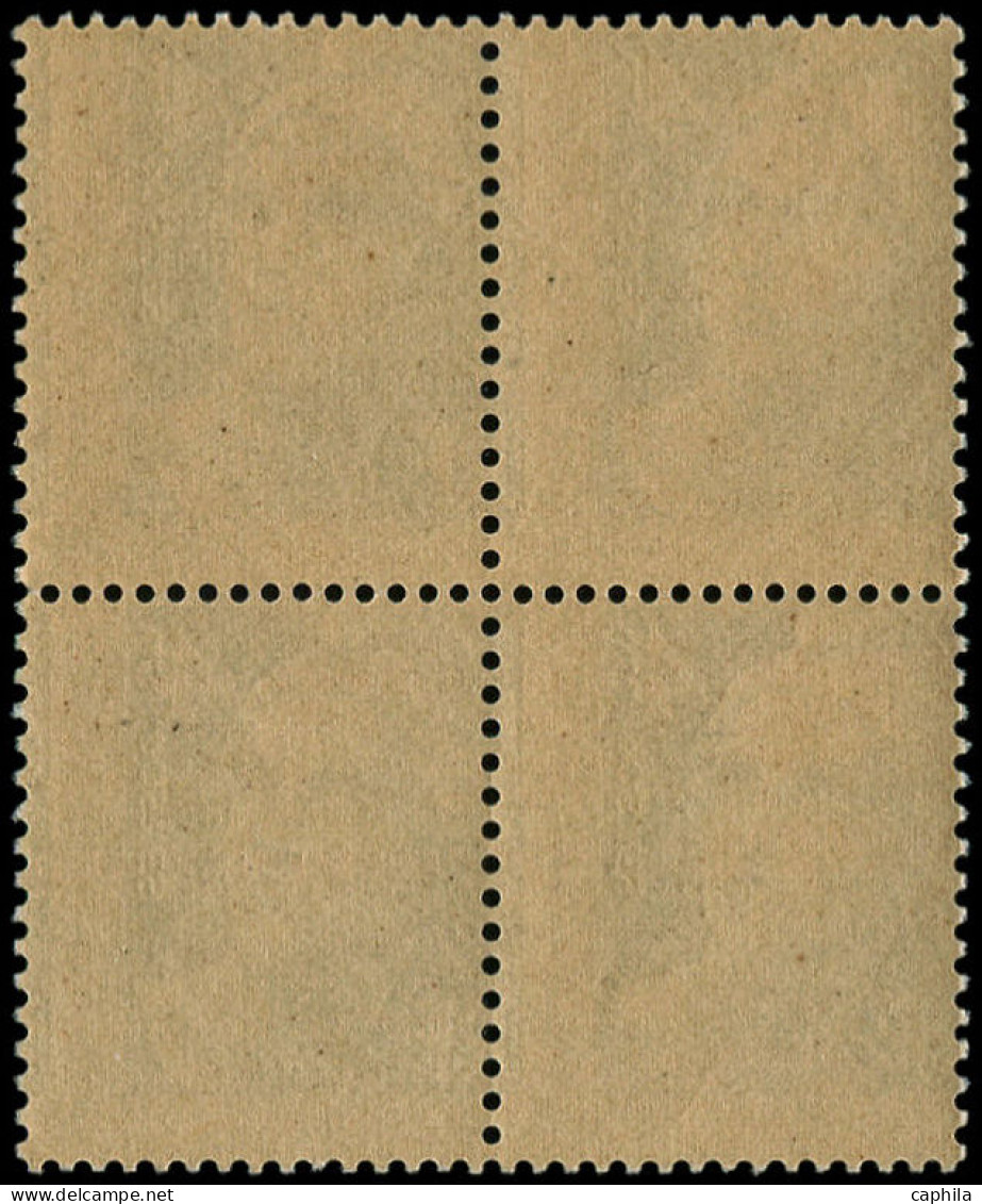 ** FRANCE - Poste - 725e, Bloc De 4, Piquage à Cheval: 4f. Gandon Gravé - Unused Stamps