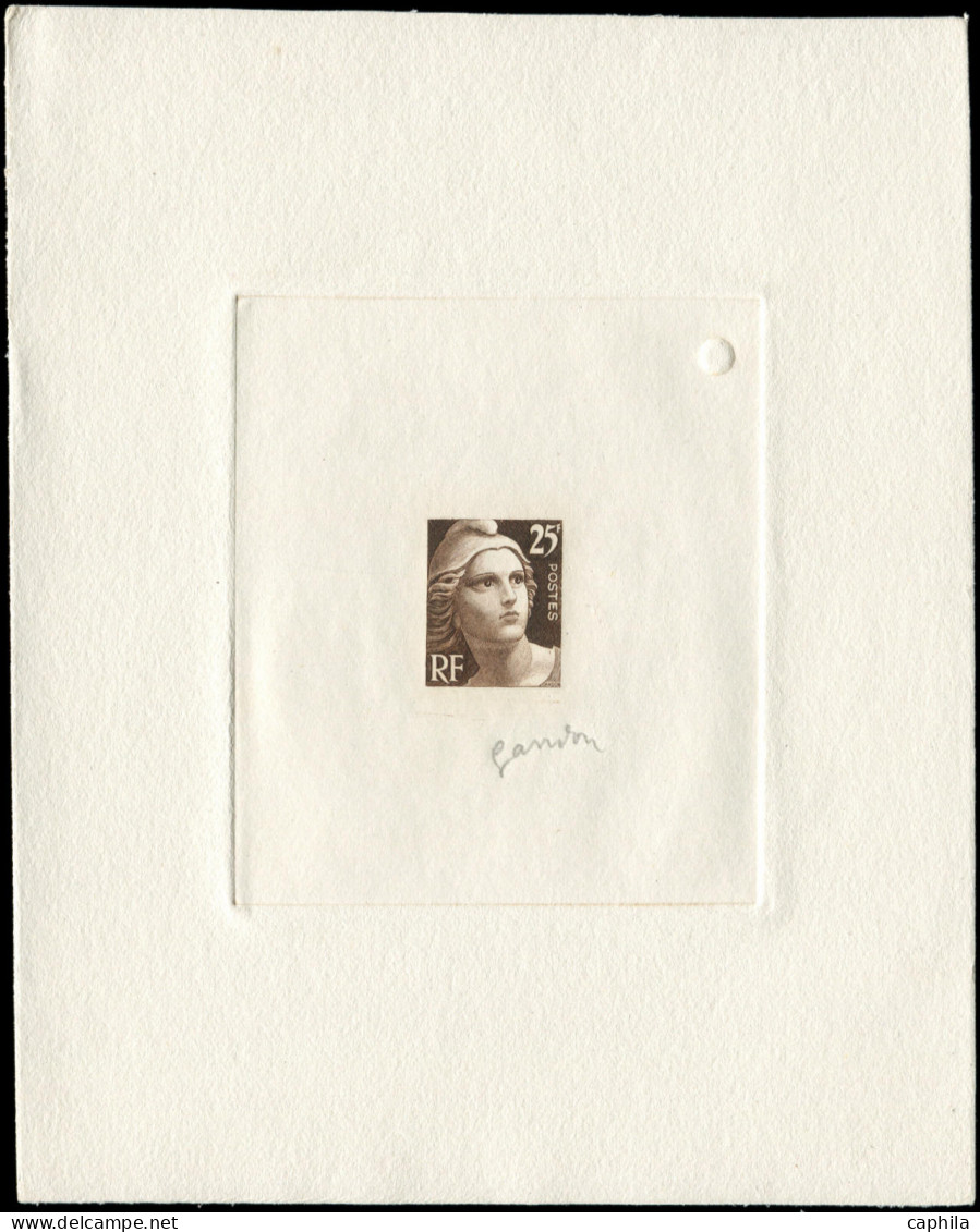 EPA FRANCE - Poste - 833, épreuve D'artiste En Sépia, Signée Gandon: 25f. Gandon - Unused Stamps