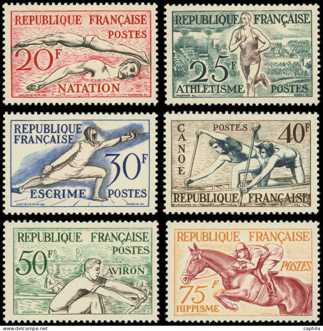 ** FRANCE - Poste - 960/65, Jeux Olympiques D'Helsinki 1952 - Ongebruikt