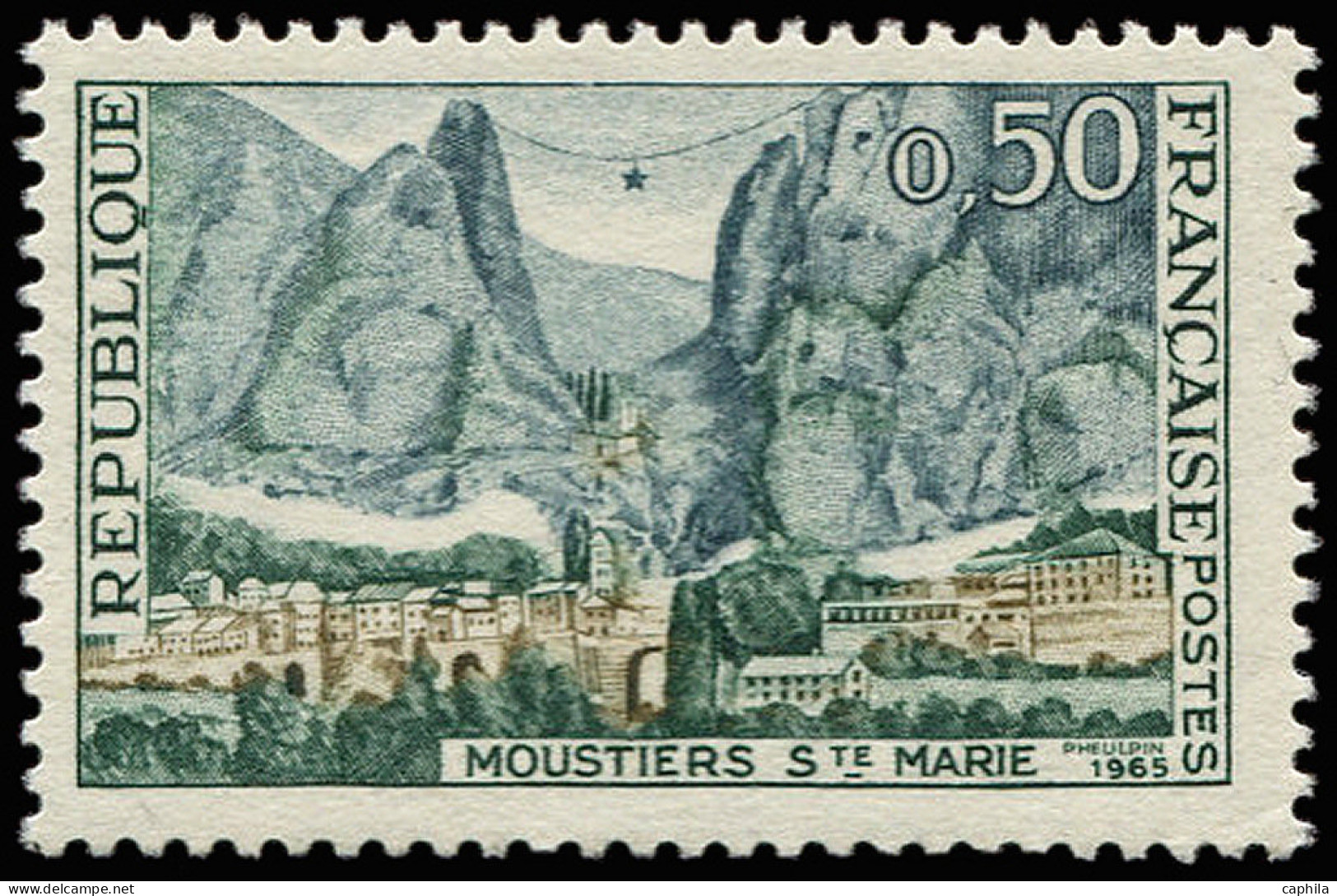 ** FRANCE - Poste - 1436a, Bas De La Montagne Non Imprimée: Moustier Ste. Marie (Spink) - Neufs