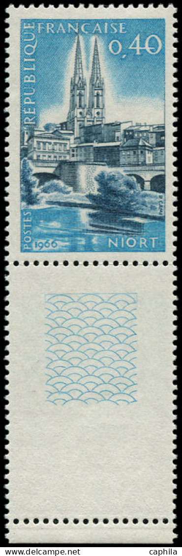** FRANCE - Poste - 1485, Couleur Verte Absente: Cathédrale De Niort - Unused Stamps