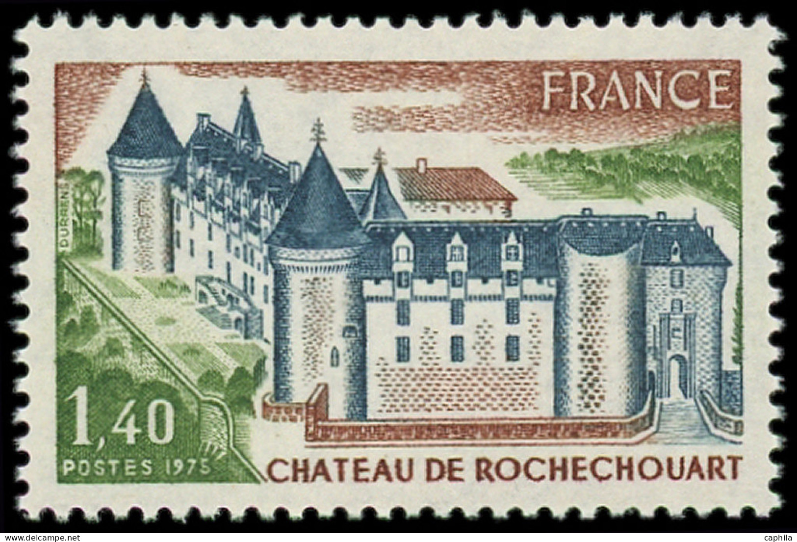 ** FRANCE - Poste - 1809a, Toit Du Château Bleu Pâle (+ Normal): 1.40f. Château De Rochechouart - Nuevos