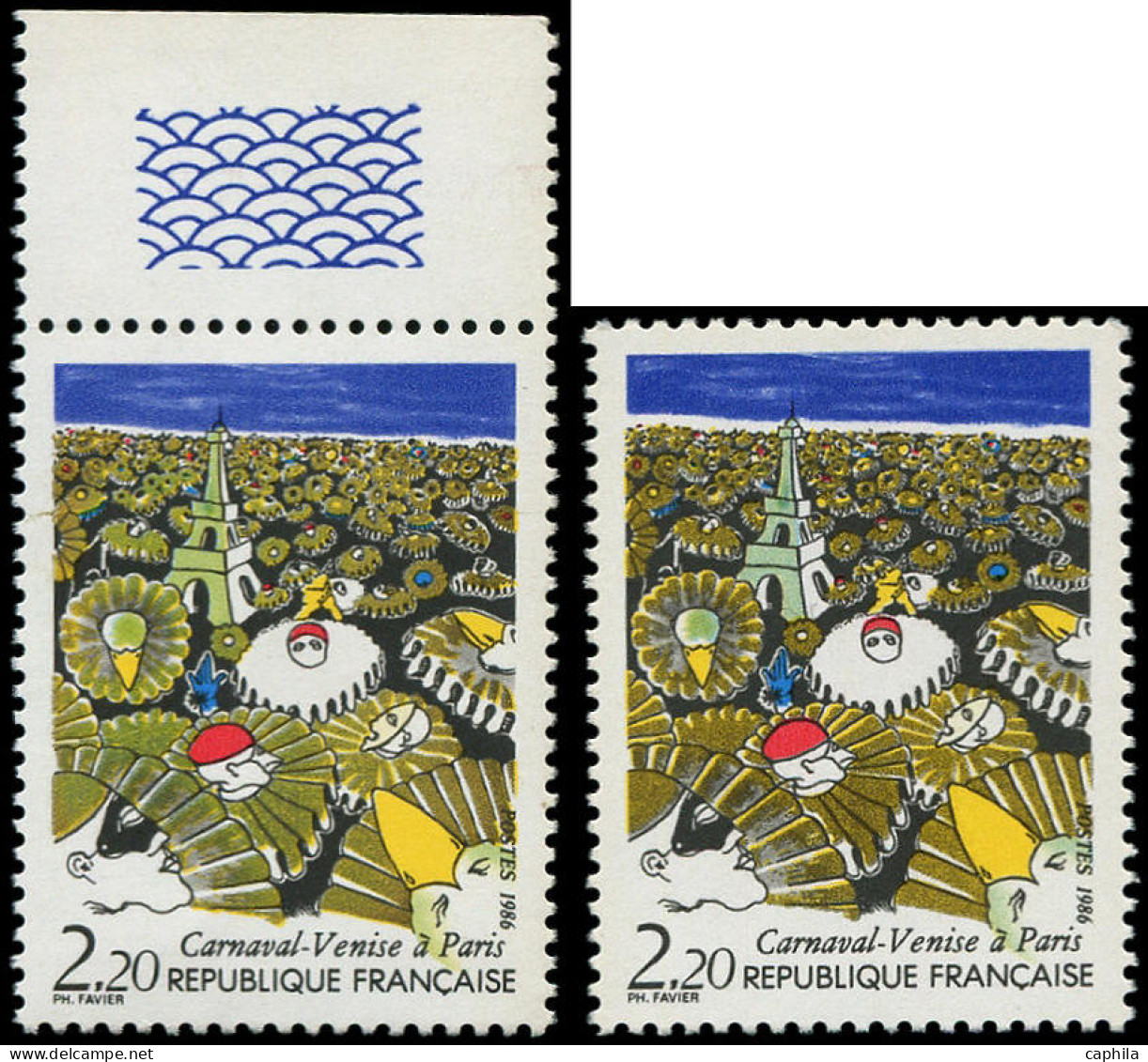 ** FRANCE - Poste - 2395, Sans La Couleur Or, Signé Calves: Carnaval - Unused Stamps