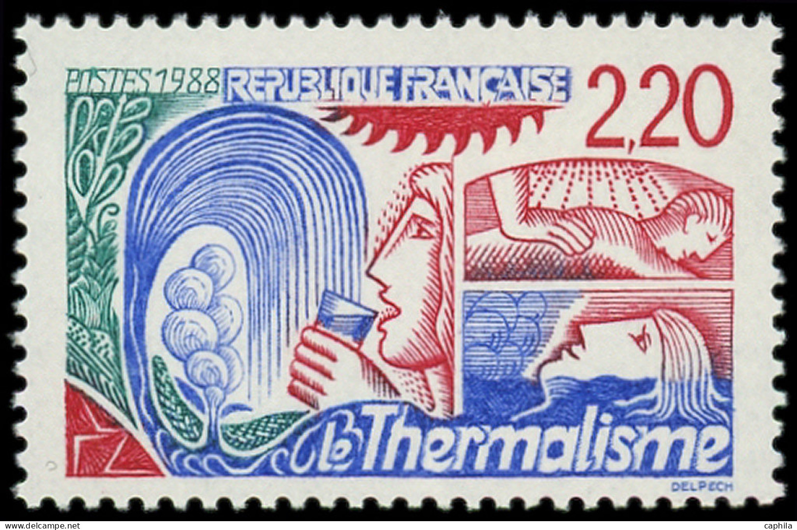 ** FRANCE - Poste - 2556a, Thermalisme Rouge - Unused Stamps