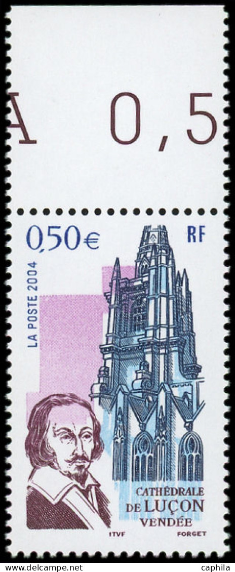 ** FRANCE - Poste - 3712b, Rose Très Déplacé, Bdf: Cardinal De Richelieu - Neufs