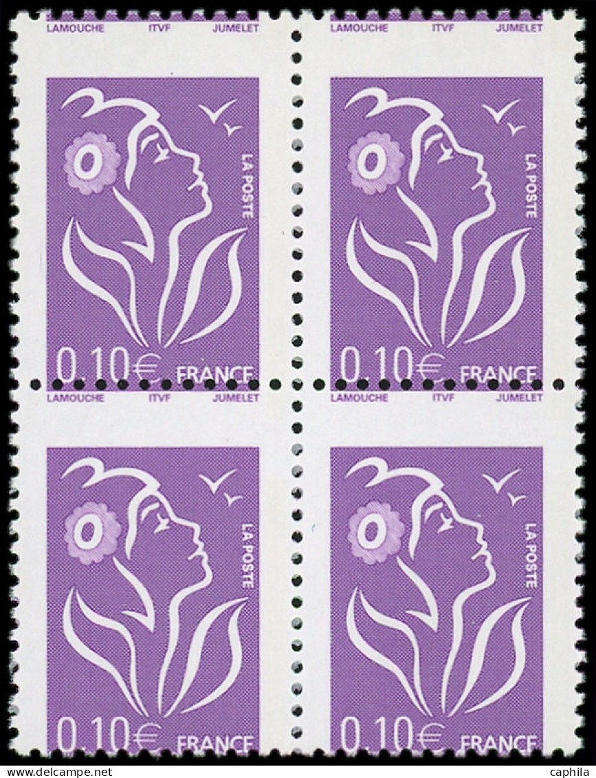 ** FRANCE - Poste - 3732g, Bloc De 4, Piquage à Cheval: 0.10€ Lamouche - Unused Stamps