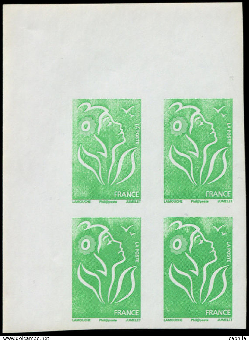 ** FRANCE - Poste - 3733Ab, Bloc De 4 Non Dentelé, Coin De Feuille: Lamouche (Spink) - Unused Stamps