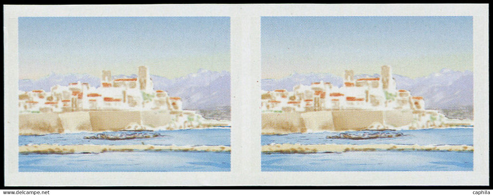 ** FRANCE - Poste - 3940, Paire Non Dentelée Sans La Légende: Antibes Juan-Les-Pins - Unused Stamps