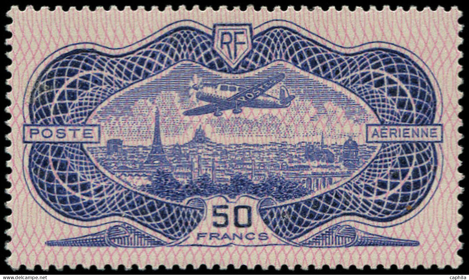 * FRANCE - Poste Aérienne - 15, 50f. Burelé - 1927-1959 Ungebraucht
