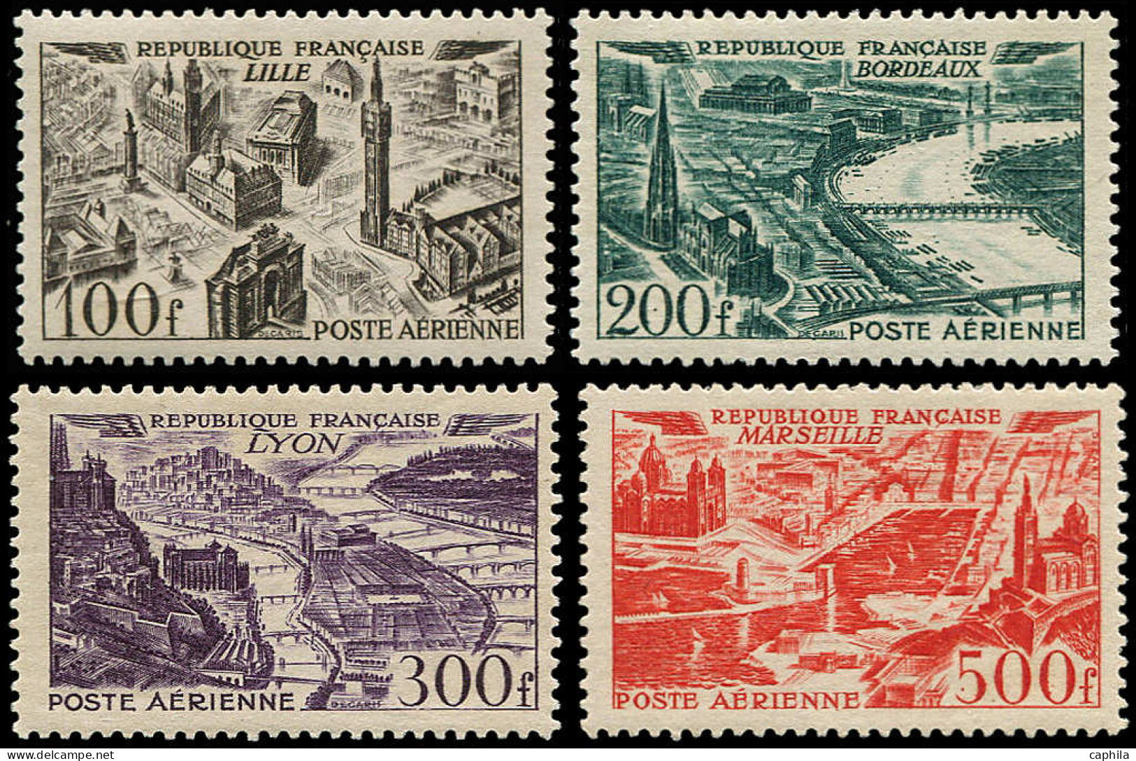 ** FRANCE - Poste Aérienne - 24/27, Villes - 1927-1959 Mint/hinged